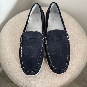 Peter Millar Men’s Navy Suede Penny Loafers